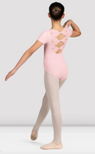 Load image into Gallery viewer, Mirella Glow Girl Boat Neck Cap Sleeve Leotard