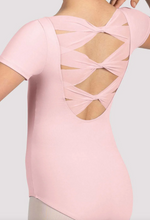 Load image into Gallery viewer, Mirella Glow Girl Boat Neck Cap Sleeve Leotard