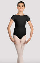 Load image into Gallery viewer, Mirella Glow Girl Boat Neck Cap Sleeve Leotard