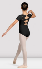Load image into Gallery viewer, Mirella Glow Girl Boat Neck Cap Sleeve Leotard