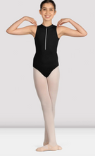 Load image into Gallery viewer, Girls Mirella Glow Girl Zip Front Leotard