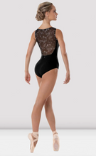 Load image into Gallery viewer, Eden Floral Mesh Boat Neck Leotard