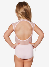 Load image into Gallery viewer, Raglan Mesh Sleeve High Neck Leotard - Child