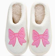 Load image into Gallery viewer, Cozy Bow Slippers