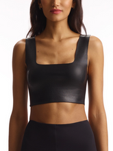 Load image into Gallery viewer, Faux Leather Crop Top