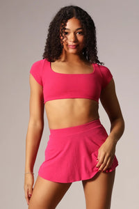 Honest Short Sleeved Crop Top