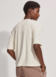 Kasey Mock Placket Rib Tee