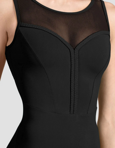 Miami Boat Neck Mesh Leotard