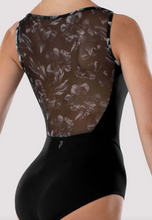 Load image into Gallery viewer, Eden Floral Mesh Boat Neck Leotard
