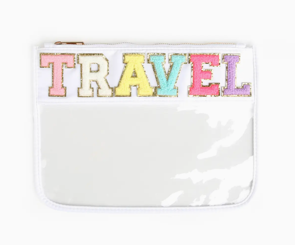 Varsity Letter Patch Clear Pouch