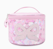 Load image into Gallery viewer, Confetti Floral Bow Round Glam Bag
