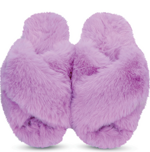 Furry Crossover Slippers